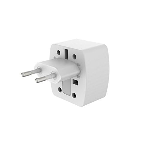 LDNIO Z4 Universal Plug 6AMAX Concise Fashion - Lightweight ABS V0 Travel Adapter with Silkworm Wing Design for World Travel