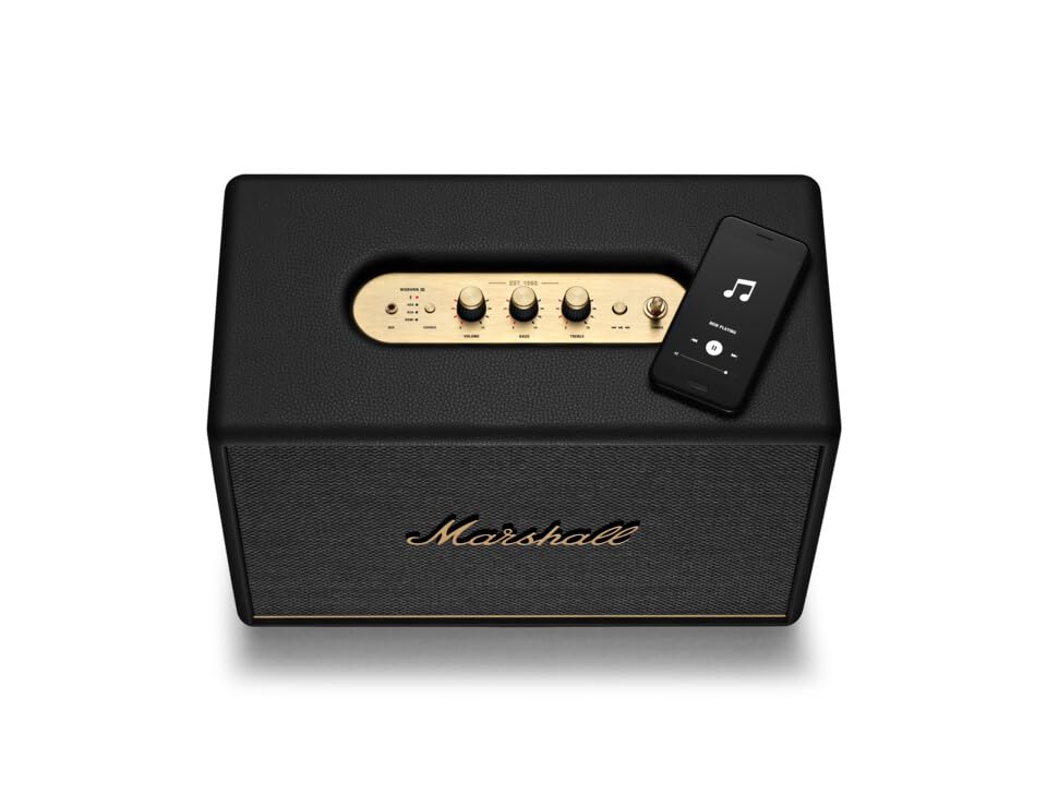 Marshall Woburn III Wired Connectivity Home Speaker with HDMI Input, Bluetooth 5.2 & RCA or 3.5mm Input - Brown