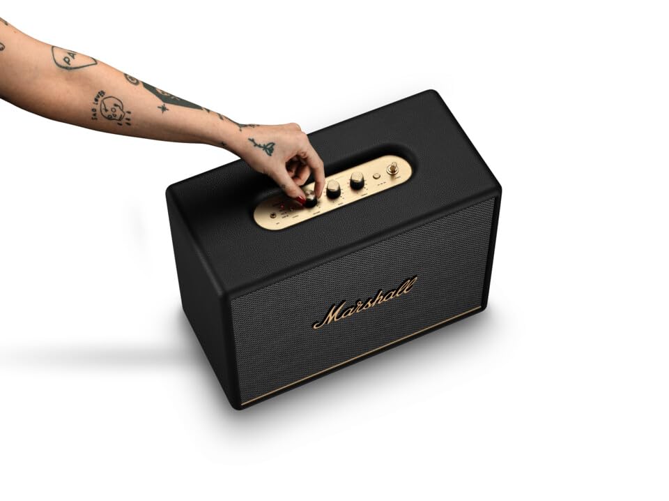 Marshall Woburn III Wired Connectivity Home Speaker with HDMI Input, Bluetooth 5.2 & RCA or 3.5mm Input - Brown