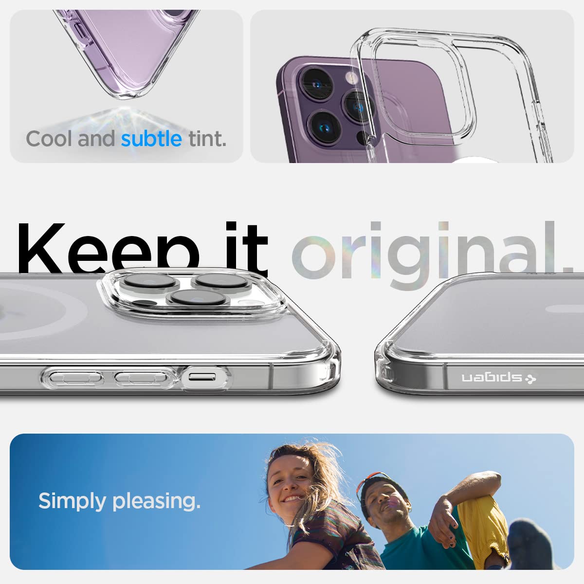 Spigen Ultra Hybrid Magfit Back Cover Case Compatible with MagSafe (TPU + Poly Carbonate | Frost Clear)