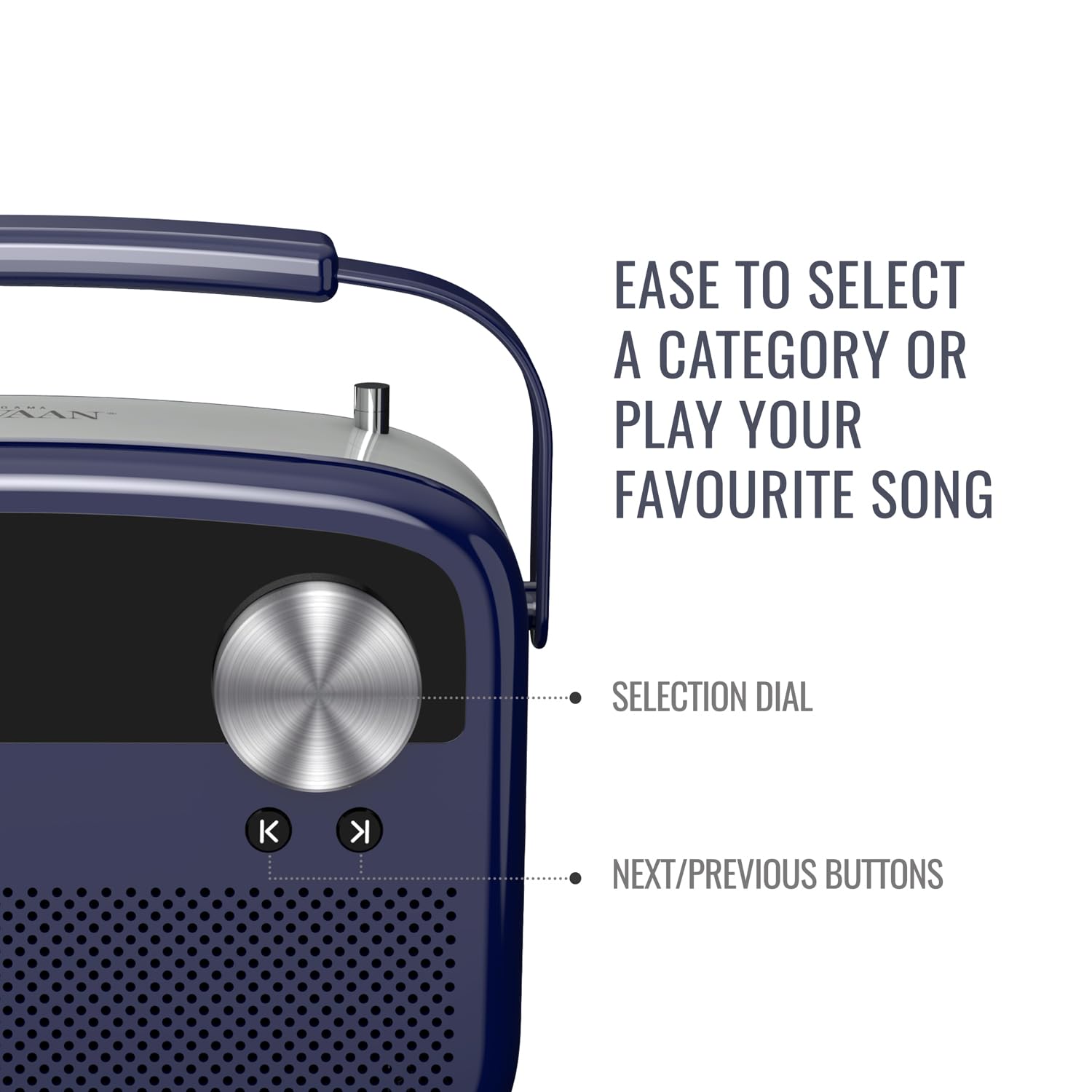 Saregama Carvaan Lite Hindi - Portable Music Player with 3000 Pre-Loaded Evergreen Songs, FM/BT/AUX