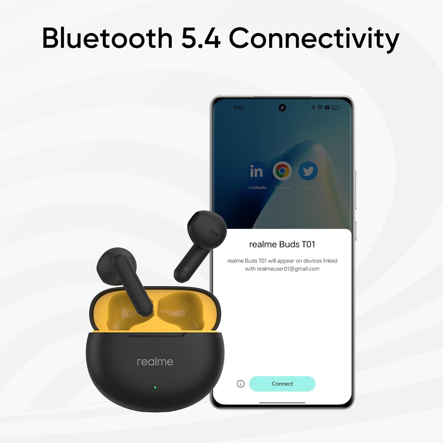 realme Buds T01 Truly Wireless in-Ear Earbuds with AI ENC for Calls, 13mm Dynamic Bass Driver, Upto 28Hrs Battery,88mm Latency,Bluetooth V5.4 & Google Fast Pair