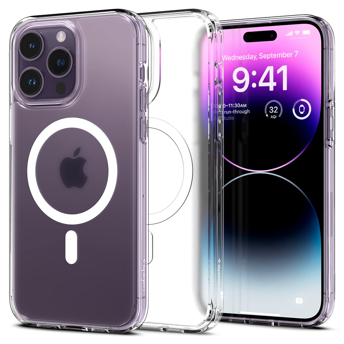 Spigen Ultra Hybrid Magfit Back Cover Case Compatible with MagSafe (TPU + Poly Carbonate | Frost Clear)