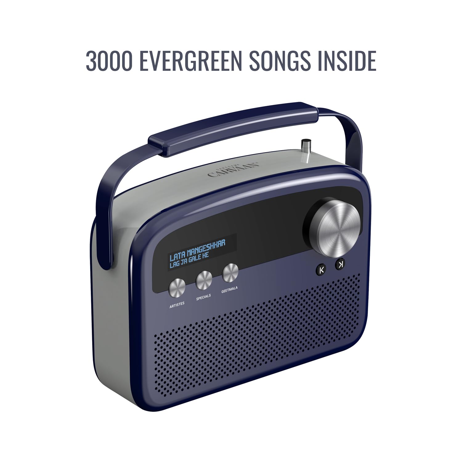 Saregama Carvaan Lite Hindi - Portable Music Player with 3000 Pre-Loaded Evergreen Songs, FM/BT/AUX