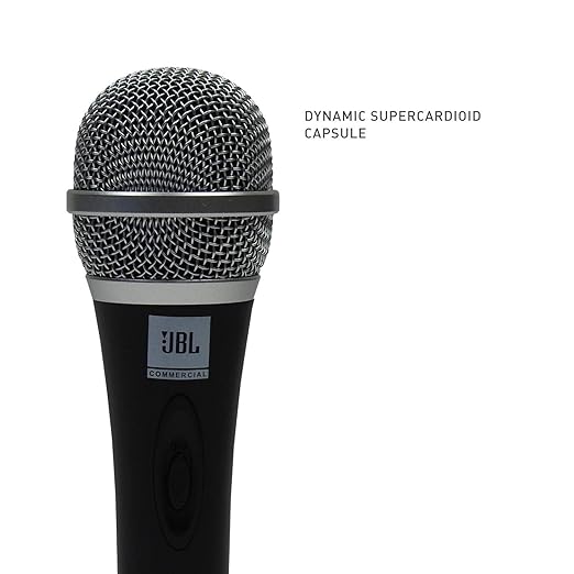 JBL Commercial CSHM10 HAndheld Dynamic XLR Unidirectional Microphone With On/Off Switch (Cable Not Included) Black, Medium