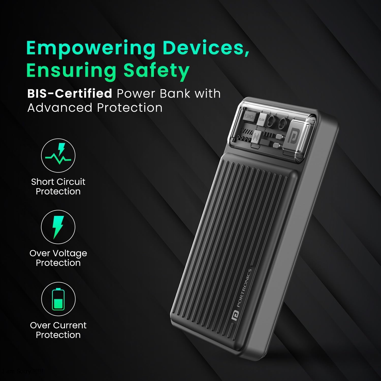 Portronics Luxcell Wireless Mini 10k 10000mAh 15W Magnetic Wireless Fast Charging Smallest Power Bank with 22.5 Wired Output Compatible with iPhone 12 & Above & Other QI Enabled Devices(Black)