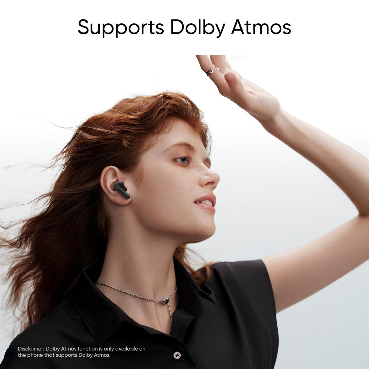 realme Buds T300 with 12.4mm Driver, 30dB ANC, 360 Spatial Audio and 40 hours Playback Bluetooth (Stylish Black, True Wireless)