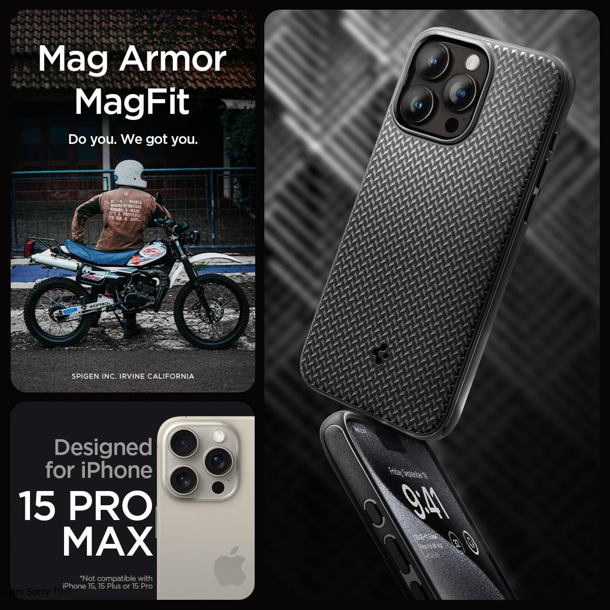 Spigen Mag Armor MagSafe Back Cover Case ( TPU + Poly Carbonate)