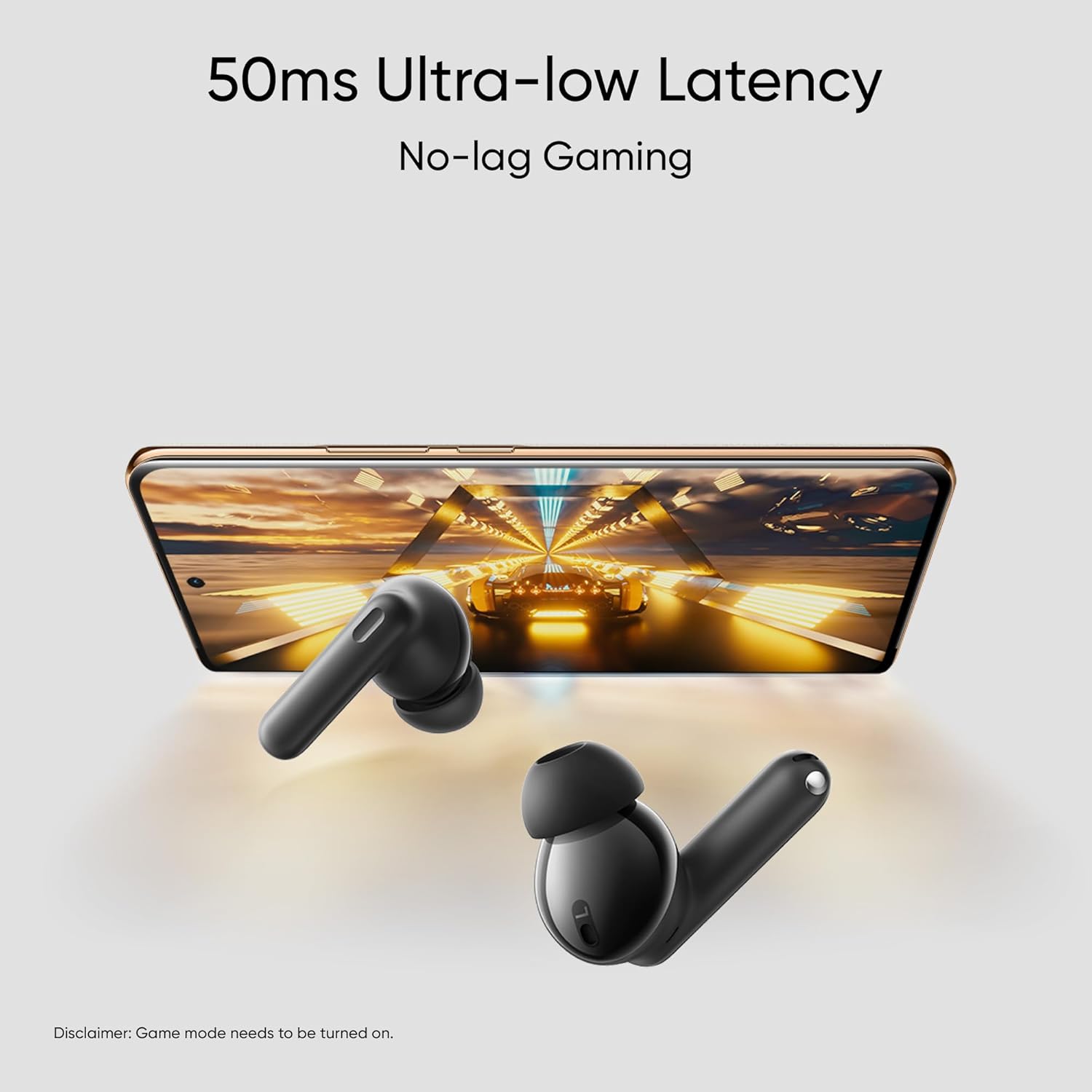 realme Buds T300 with 12.4mm Driver, 30dB ANC, 360 Spatial Audio and 40 hours Playback Bluetooth (Stylish Black, True Wireless)