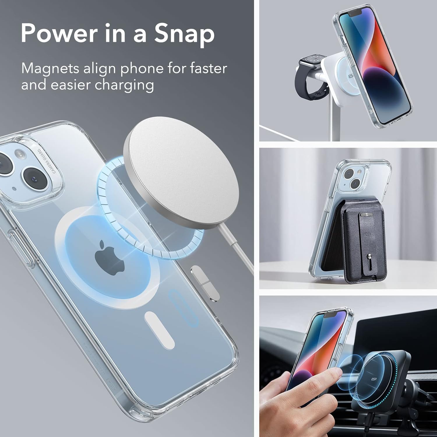 Spigen Ultra Hybrid Magfit Back Cover Case Compatible with MagSafe (TPU + Poly Carbonate | Frost Clear)