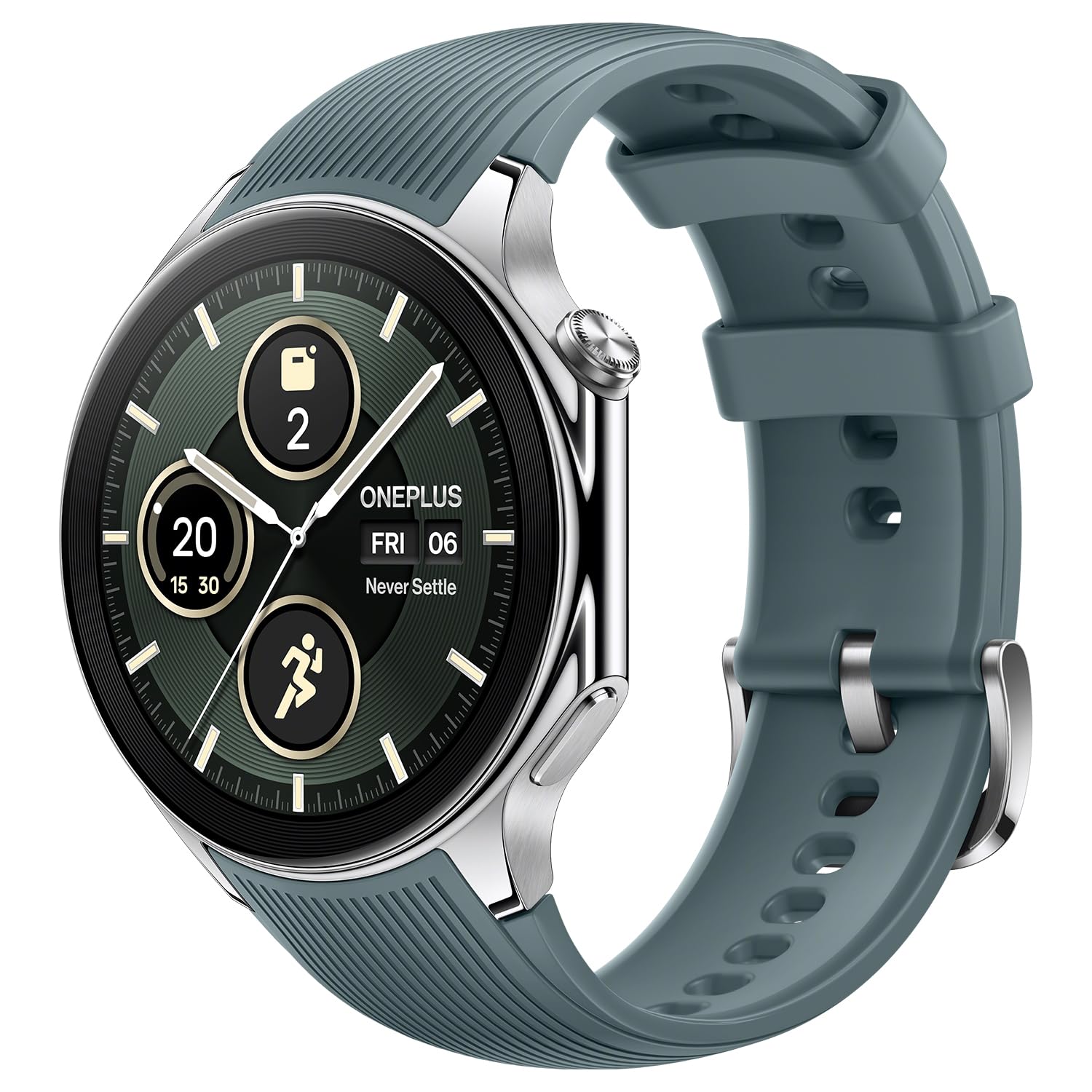 OnePlus Watch 2 with Wear OS 4,Snapdragon W5 Chipset,Upto 100hrs battery life,1.43’’ AMOLED Display,Stainless Steel & Sapphire Crystal build,Dual Frequency GPS,5 ATM, IP68 & BT Calling!!