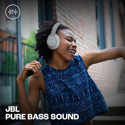 JBL Tune 770NC Wireless Over Ear ANC Headphones with Mic, Upto 70 Hrs Playtime, Speedcharge, Google Fast Pair, Dual Pairing, BT 5.3 LE Audio, Customize on Headphones App (White)