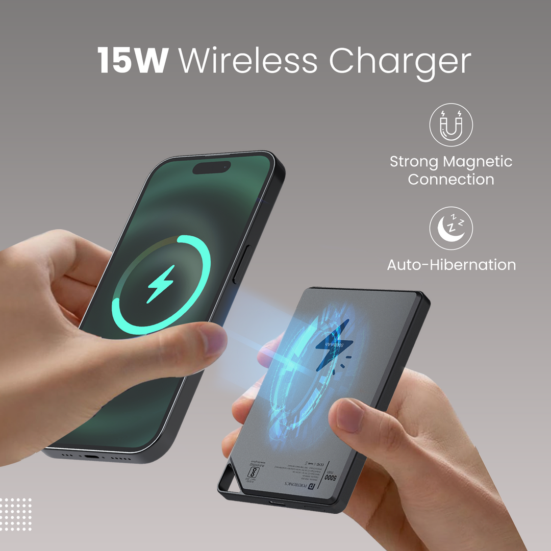 Boosty 5K 20W Max Type C Output | Type C PD Output | 5000mAh Magnetic Wireless Powerbank | Light Weight