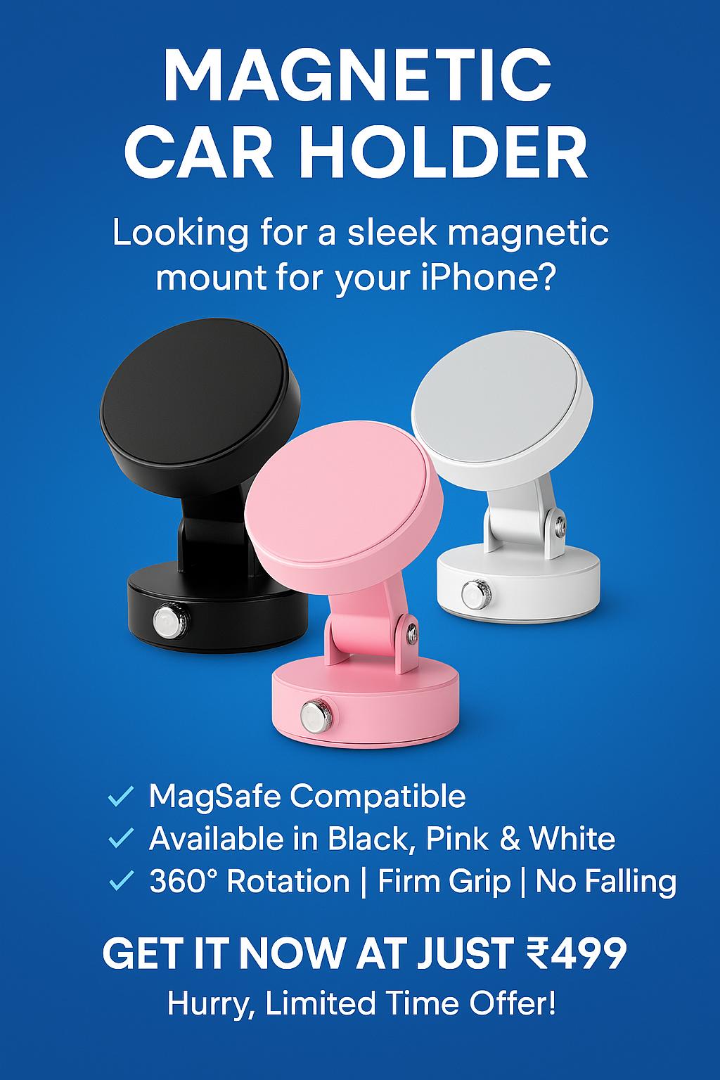 MagSafe Magnetic Car Holder – Premium Mount for iPhones
