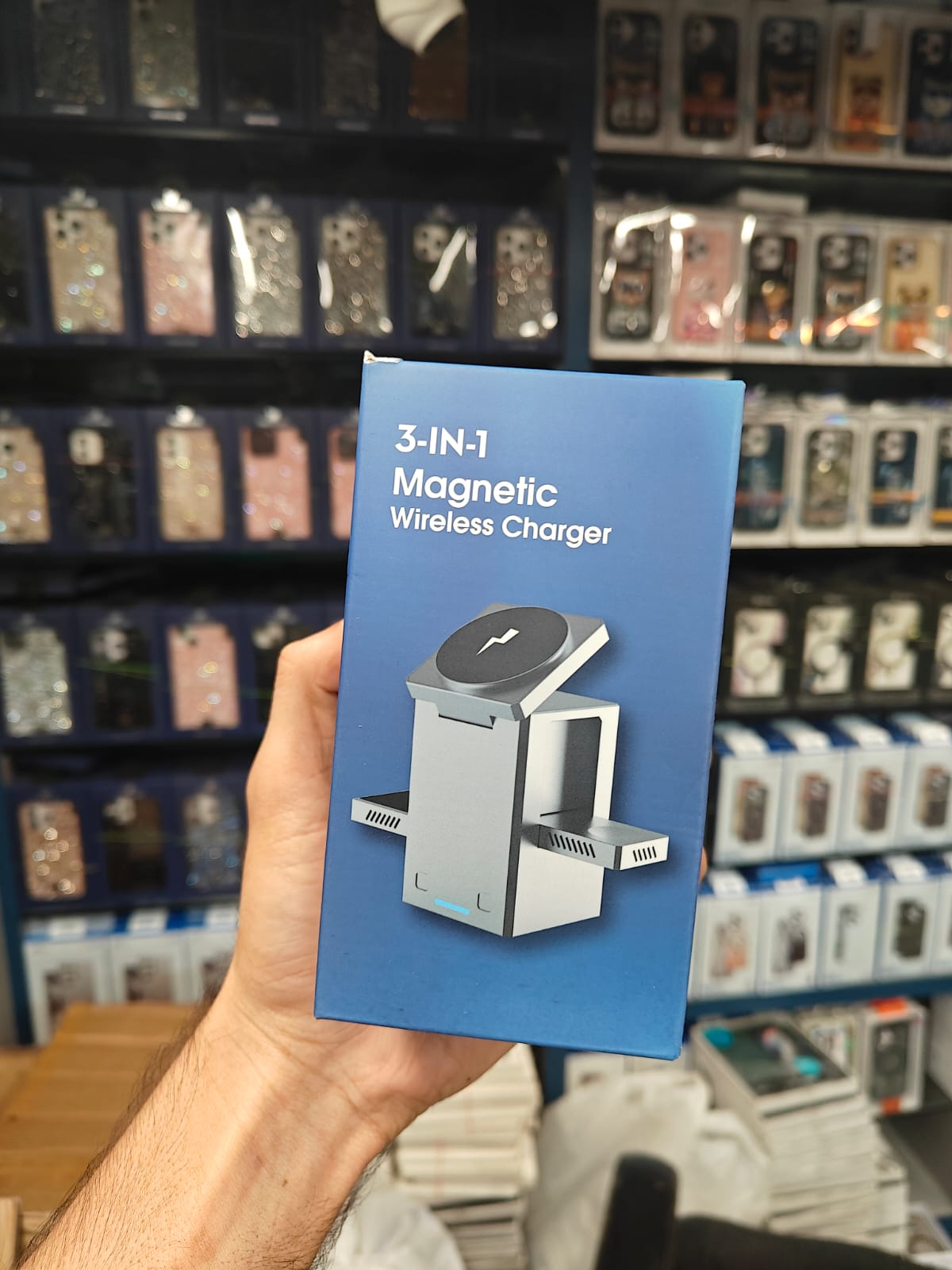 Wireless Charger 3-in-1 MagSafe Charging Stand | Foldable Charger for Apple iWatch, AirPods,Max, iphone 12 to iphone 16 & Qi-Compatible Smartphones