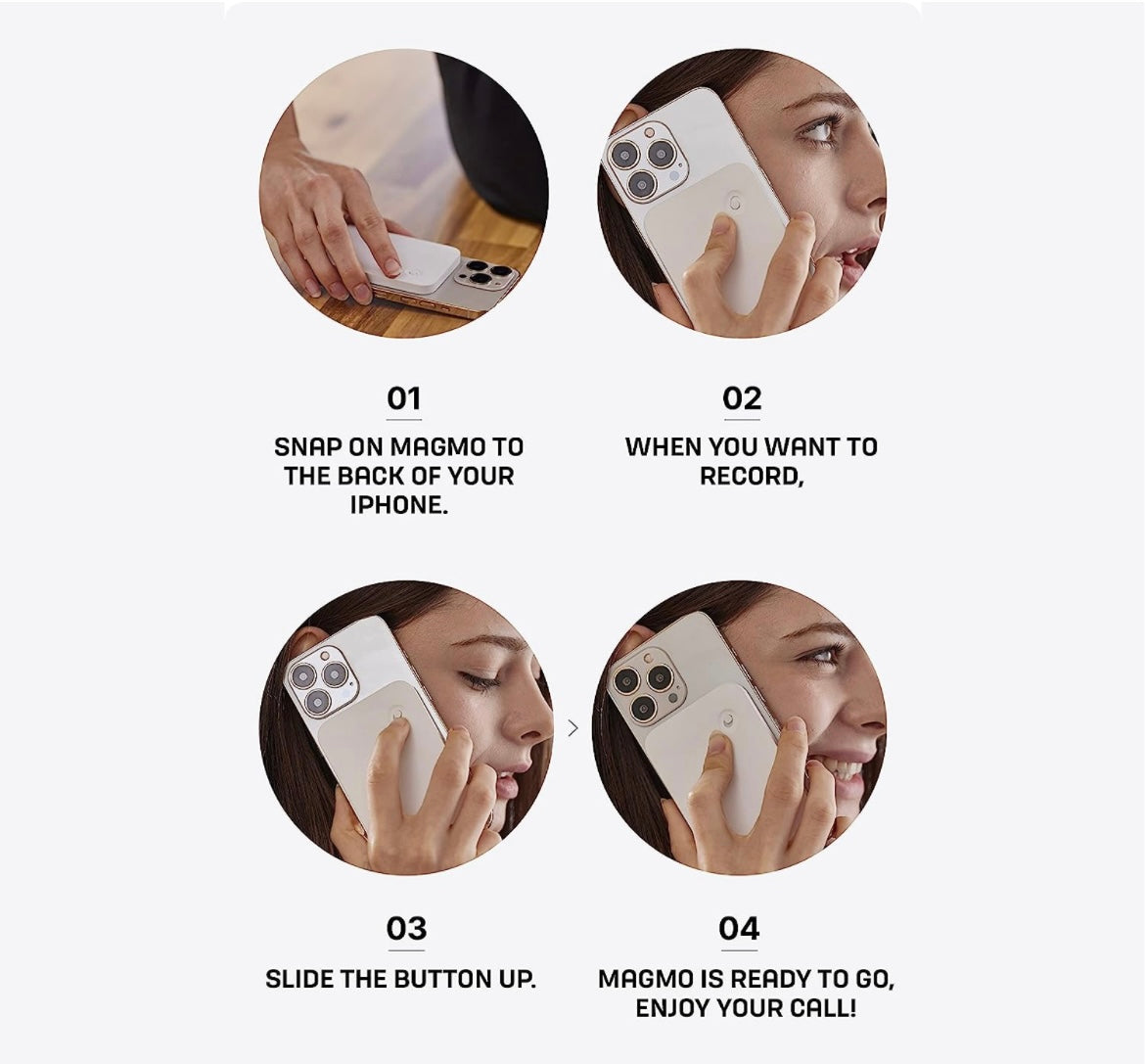 Magmo, Magnetic Snap-on Call Recorder for iPhone