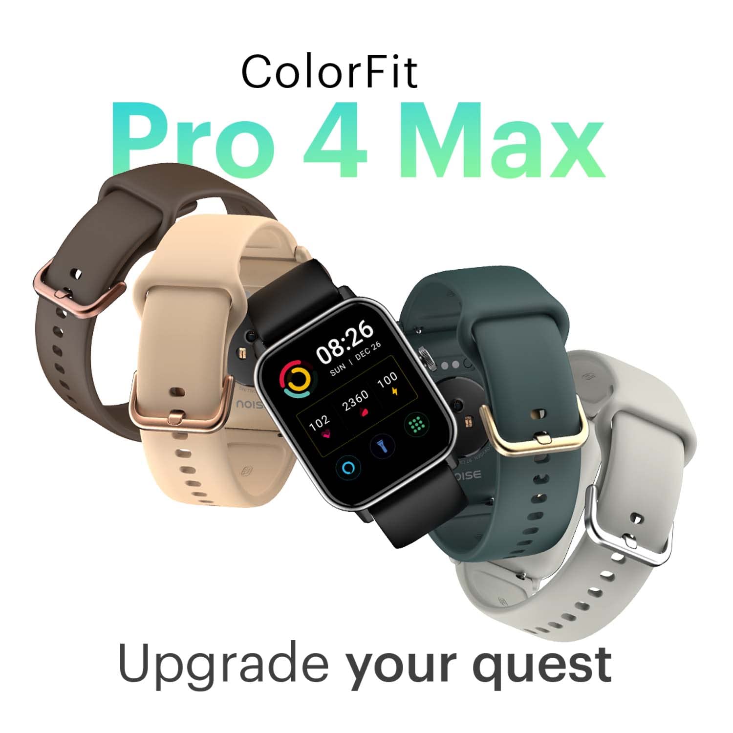 Newly Launched Noise ColorFit Pro 4 Max 1.8" Biggest Display, Bluetooth Calling Smart Watch, Built.in Alexa, 100 Sports Modes, Noise Detection, Noise Health & Productivity Suite (Rose Gold)
