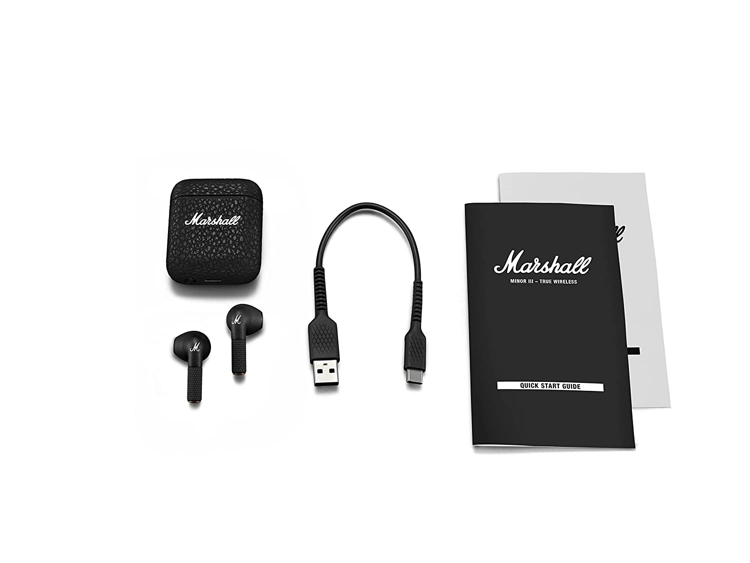 Marshall Minor 3 Bluetooth Truly Wireless in-Ear Earbuds with Mic (Black)
