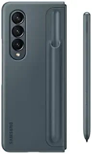 Samsung Galaxy Z Fold 4 Plastic Standing Cover with S Pen and S Pen Holder, Protective Phone Case with Kickstand for Hands Free Viewing