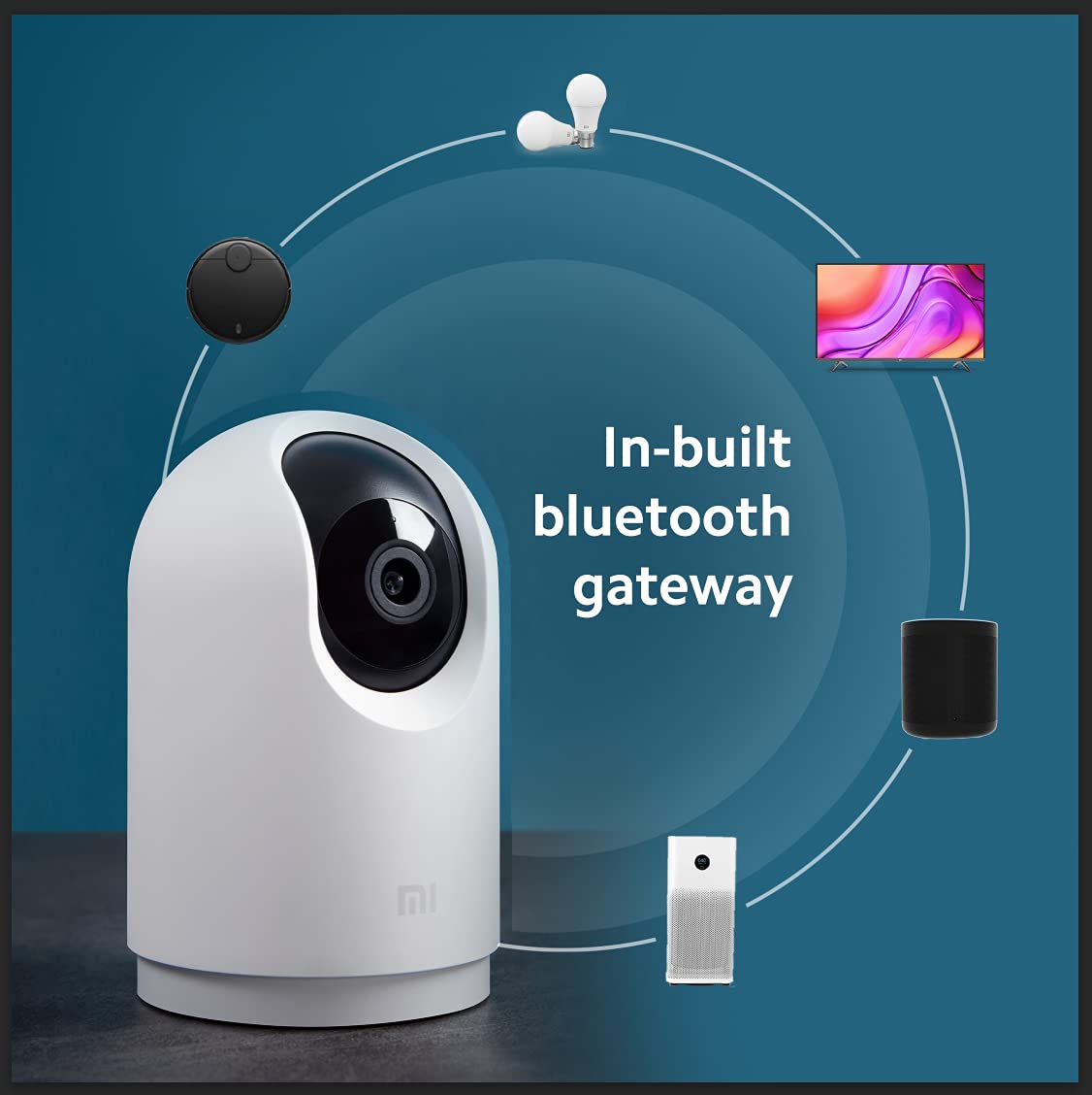 Mi 360° Home Security Camera 2K Pro with Bluetooth Gateway BLE 4.2 l 2K Super Clear Image Quality | Dual Band Wi-fi Connection l 3 Million Pixels | Full Color in Low-Light | AI Human Detection