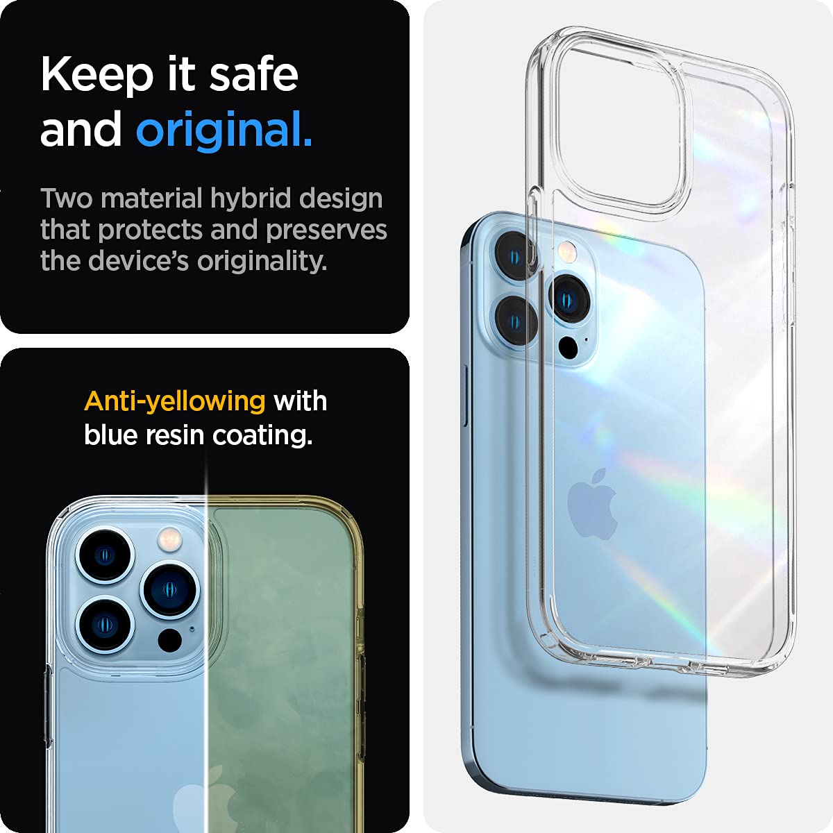 Spigen Ultra Hybrid Back Cover Case (TPU + Poly Carbonate | Crystal Clear)