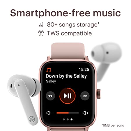 Noise ColorFit Pro 3 Alpha Bluetooth Calling Smart Watch , Fast Charging, 1.69" Display, 80+ Songs Storage, 100 Sports Modes, 5ATM Waterproof (Rose Pink)