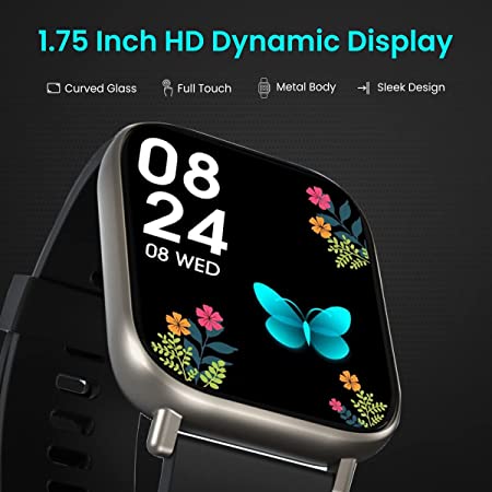 Portronics Kronos Y1 Bluetooth Calling Smart Watch with Multiple Sports Modes, Full Touch 1.75" Screen, SpO2 Monitoring, Sleep Tracking, in-Built Music Controller, BP & Heart Rate Monitor
