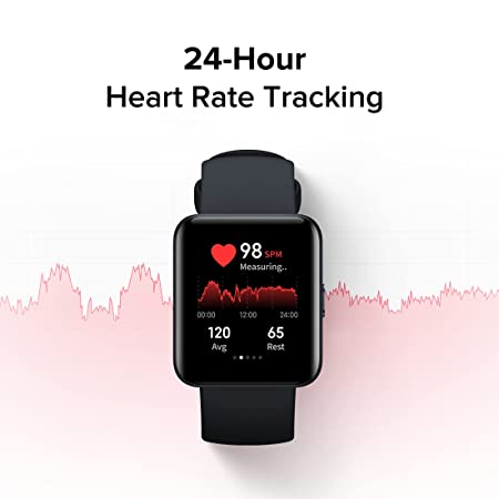 Redmi Watch 2 Lite - 3.94 cm Large HD Edge Display, Multi-System Standalone GPS, Continuous SpO2, Stress & Sleep Monitoring, 24x7 HR, 5ATM, 120+ Watch Faces, 100+ Sports Modes, Women’s Health, Black