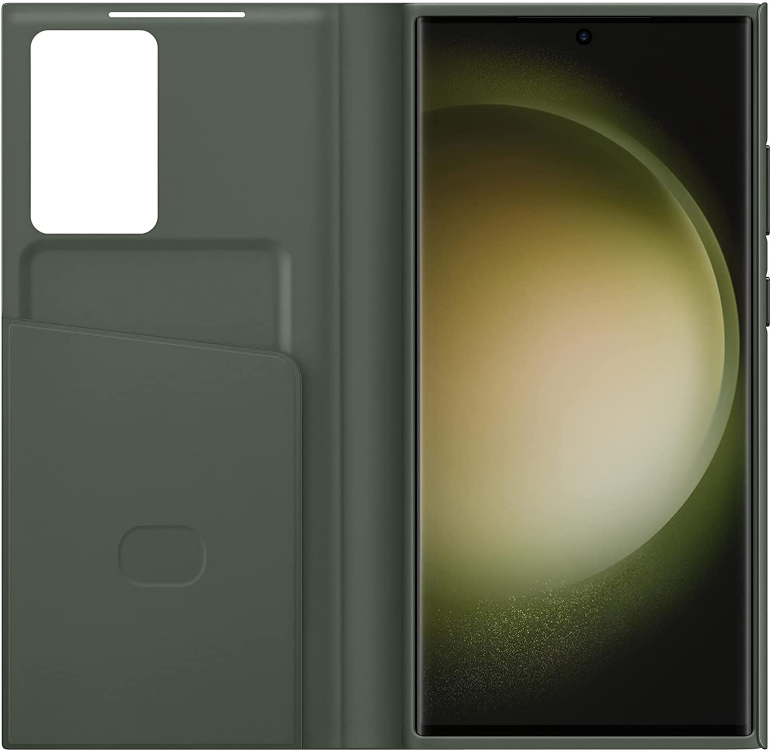SAMSUNG Galaxy S23 Ultra S-View Wallet Phone Case, Protective Cover w/Card Holder Slot, Finger Tap Clear Window, US Version