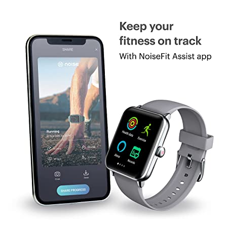 Noise ColorFit Pro 3 Assist Smart Watch with Alexa Built-in, 24*7 Spo2 Monitoring, 1.55" HD TruView Display, Stress, Sleep, Heart Rate Tracking