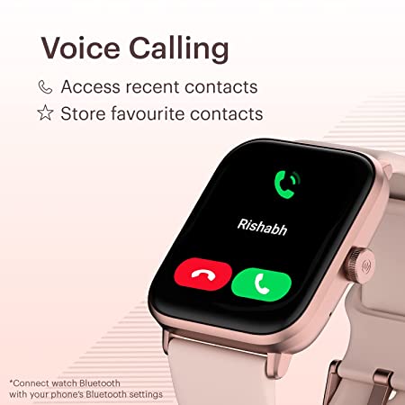 Noise ColorFit Pro 3 Alpha Bluetooth Calling Smart Watch , Fast Charging, 1.69" Display, 80+ Songs Storage, 100 Sports Modes, 5ATM Waterproof (Rose Pink)