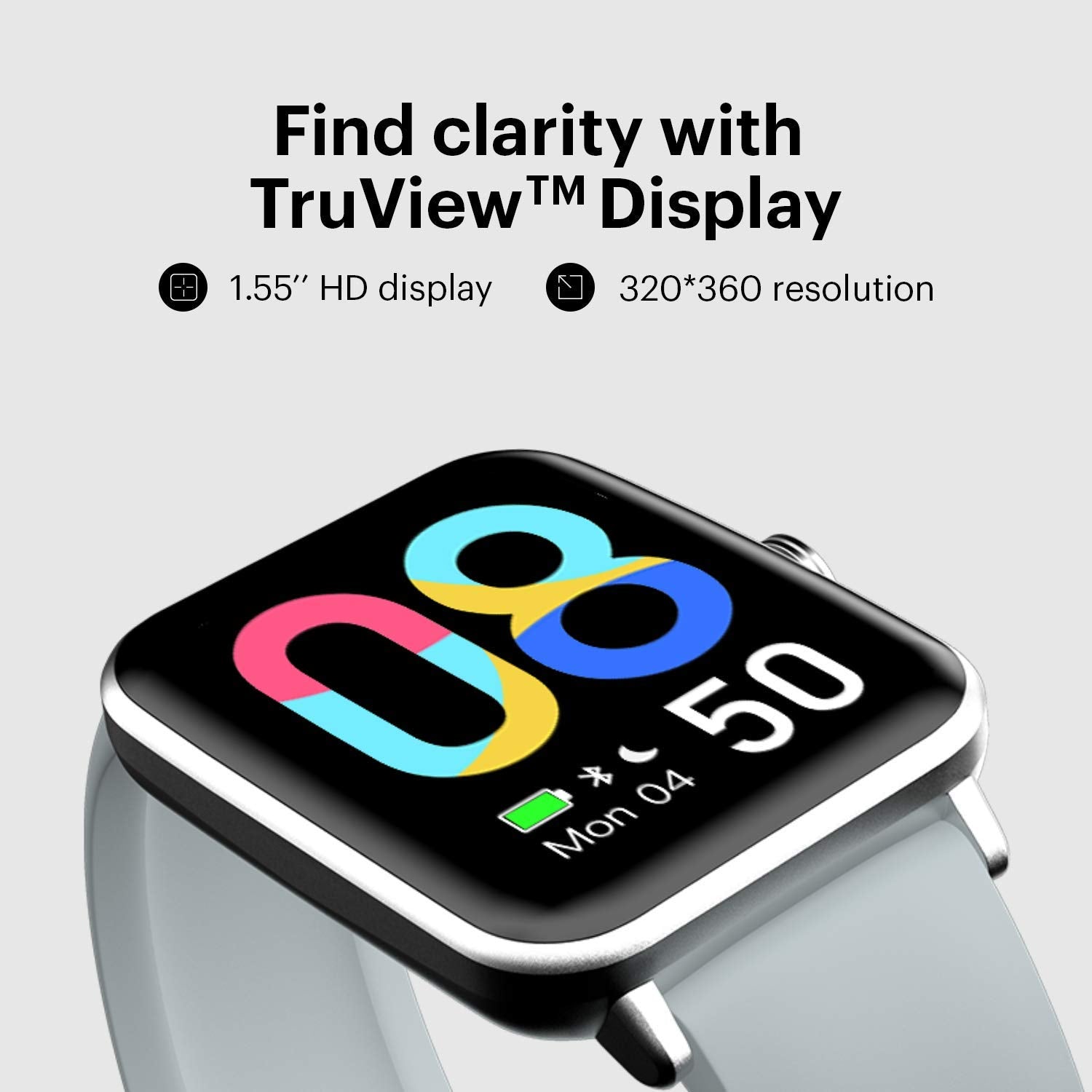 Noise ColorFit Pro 3 Smart Watch, 1.55" HD Display, 10 Day Battery, Waterproof Smartwatch, Auto Recognition Sports Mode, Heart Rate, Spo2, Sleep & Stress Monitor Smartwatch for Men Women (Jet Black)