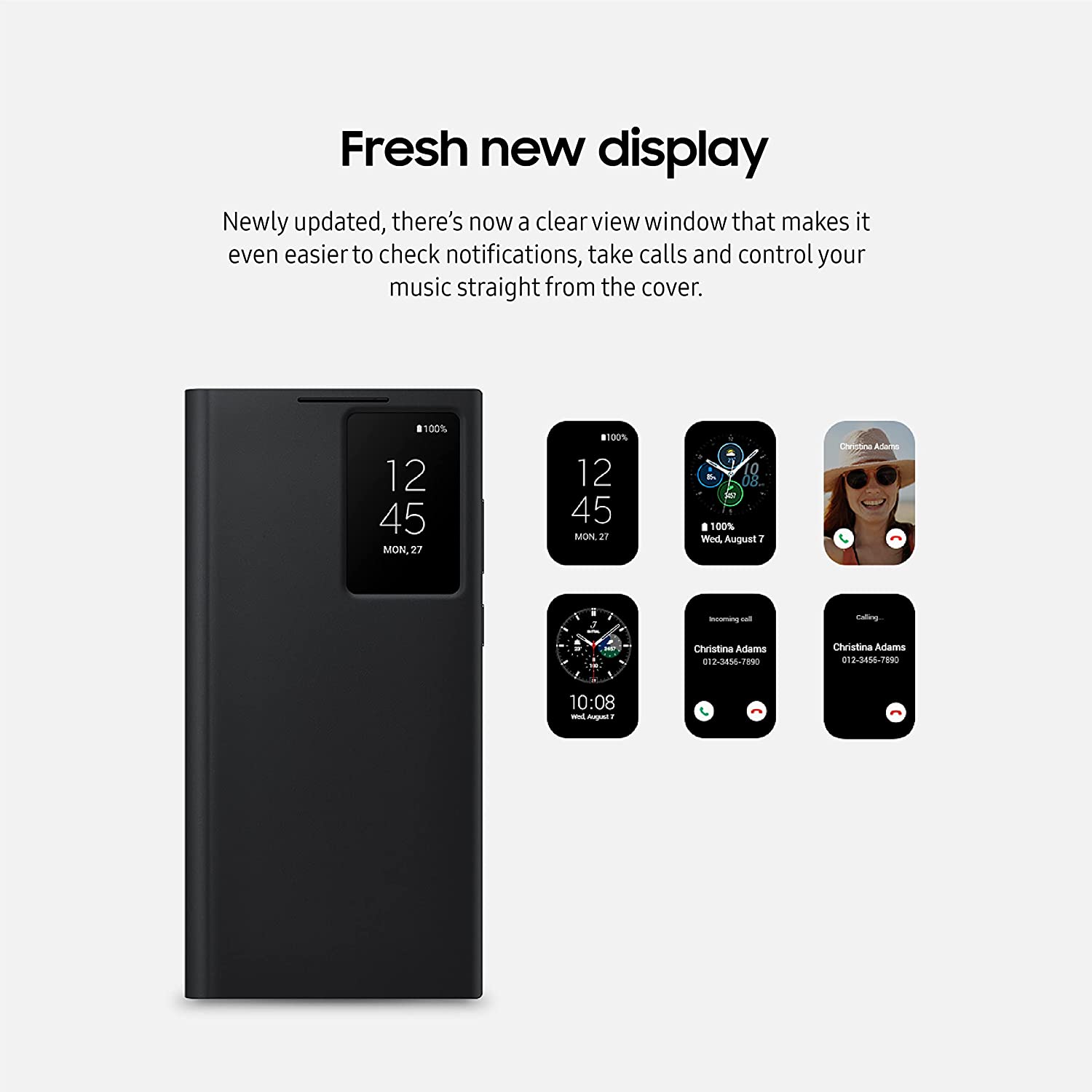 Samsung Plastic Electronics For Galaxy S22 Ultra S-View Flip Cover, Protective Phone Case, Tap Control, Cutting Edge Design