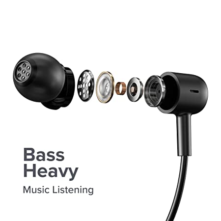 Redmi SonicBass Bluetooth Wireless in Ear Earphones with Mic (Black)