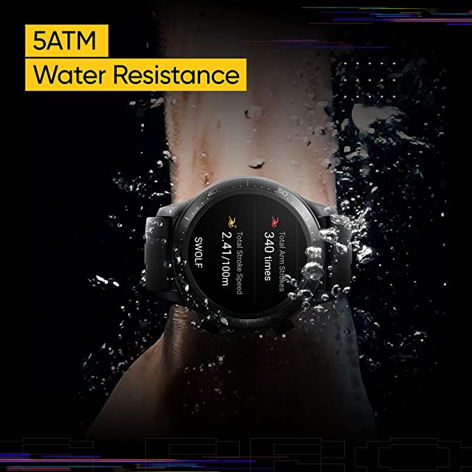 realme Smart Watch S Pro with 3.53 cm (1.39") AMOLED Touchscreen, 14 Days Battery Life, SpO2 & Heart Rate Monitoring, 5ATM Water Resistance