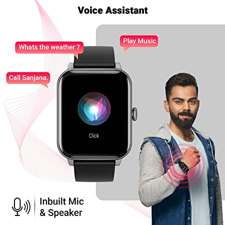FireBoltt Ninja Calling 1.69" Full Touch Bluetooth Calling Smartwatch with 30 Sports Mode, SpO2, Heart Rate Monitoring & AI Voice Assistant (Metal Grey)