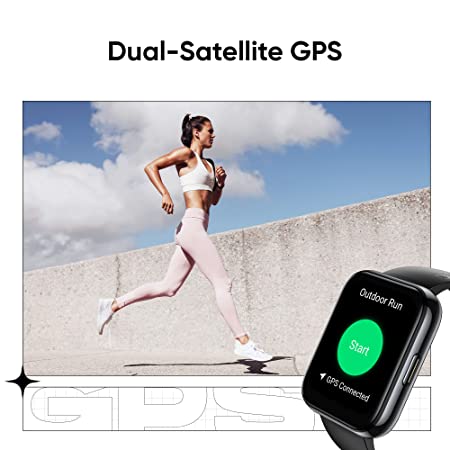 realme Smart Watch 2 Pro (Space Grey) with 4.45 cm (1.75") HD Super Bright Touchscreen, Dual-Satellite GPS, 14-Day Battery, SpO2 & Heart Rate Monitoring, IP68 Water Resistance