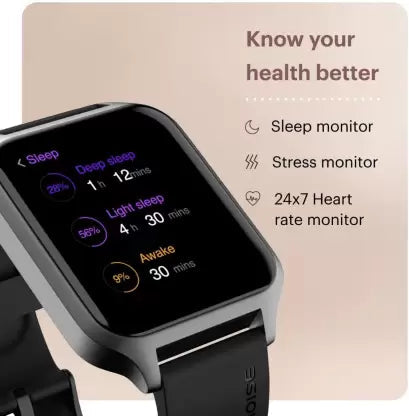 Noise ColorFit Brio Smartwatch (Black Strap, Regular)