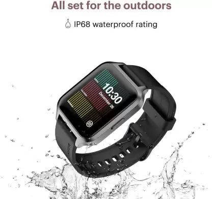 Noise ColorFit Brio Smartwatch (Black Strap, Regular)