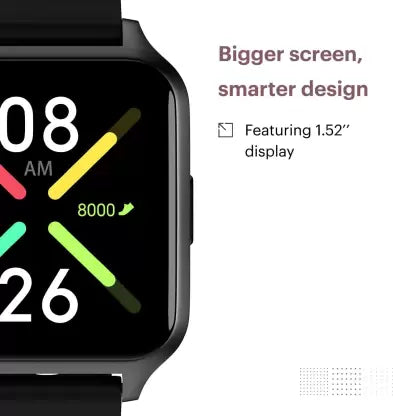 Noise ColorFit Brio Smartwatch (Black Strap, Regular)