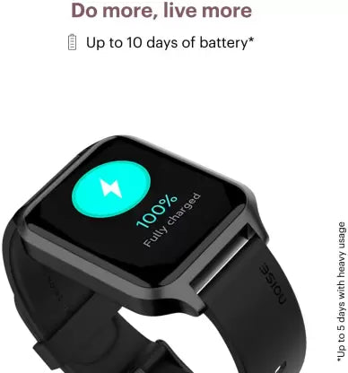 Noise ColorFit Brio Smartwatch (Black Strap, Regular)