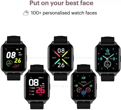 Noise ColorFit Brio Smartwatch (Black Strap, Regular)