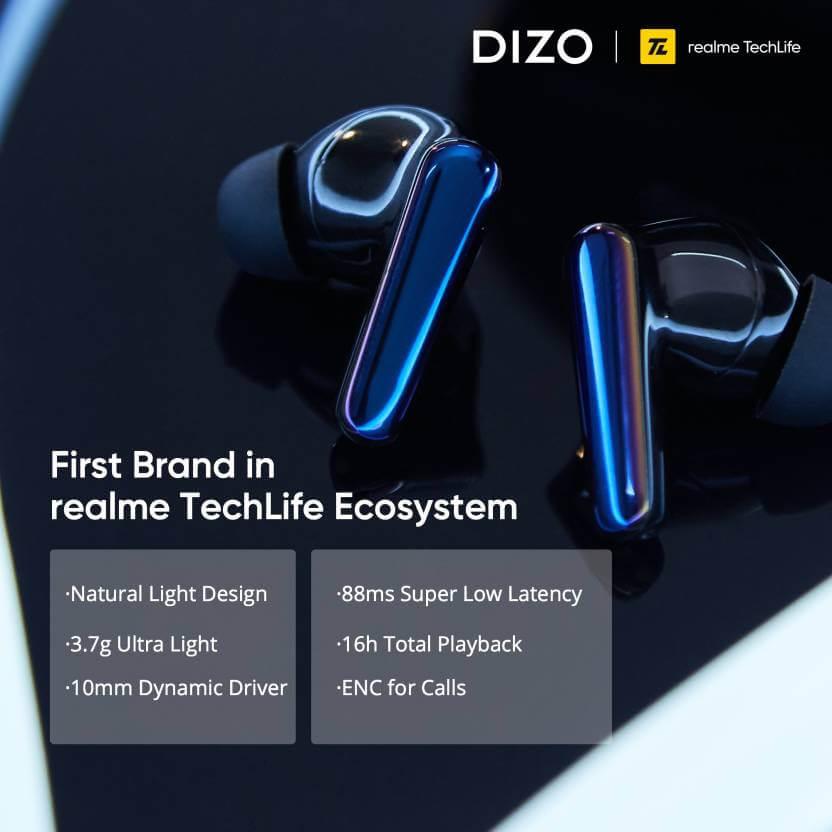DIZO Buds Z True Wireless Earbuds (DIZO by realme TechLife Bluetooth Headset)