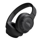 JBL Tune 720BT Wireless Over Ear Headphones with Mic, Pure Bass Sound, Upto 76 Hrs Playtime, Speedcharge, Dual Pairing, Customizable Bass with Headphones App, Lightweight, Bluetooth 5.3 (Black)