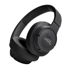 JBL Tune 720BT Wireless Over Ear Headphones with Mic, Pure Bass Sound, Upto 76 Hrs Playtime, Speedcharge, Dual Pairing, Customizable Bass with Headphones App, Lightweight, Bluetooth 5.3 (Black)