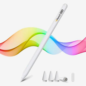 Akma iPad Pencil WithUltra High Precision&Sensitivity,Palm Rejection,Prevents False On/Off Touch,Power Display,Tilt Sensitivity,Magnetic Adsorption for Ipad 2018&Later,White