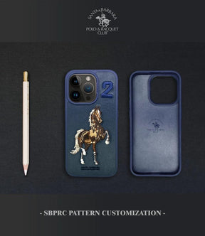 Santa Barbara Boris Series(Horse) Genuine Leather Case Cover for iPhone 15 Series!!