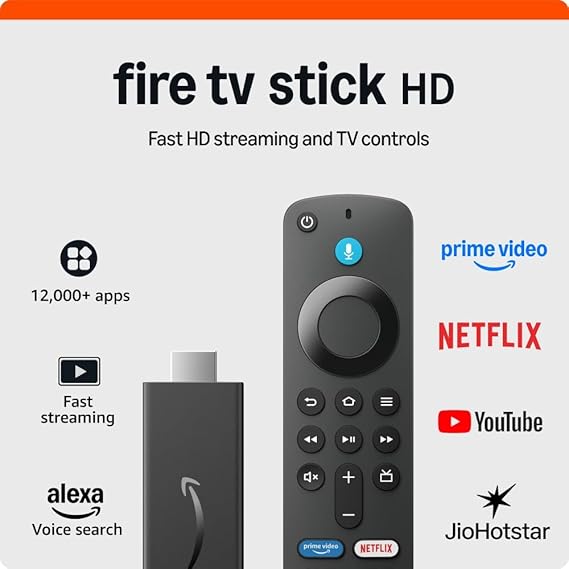 All-new Amazon Fire TV Stick HD, Alexa Voice Remote with TV power & volume controls, full HD streaming device