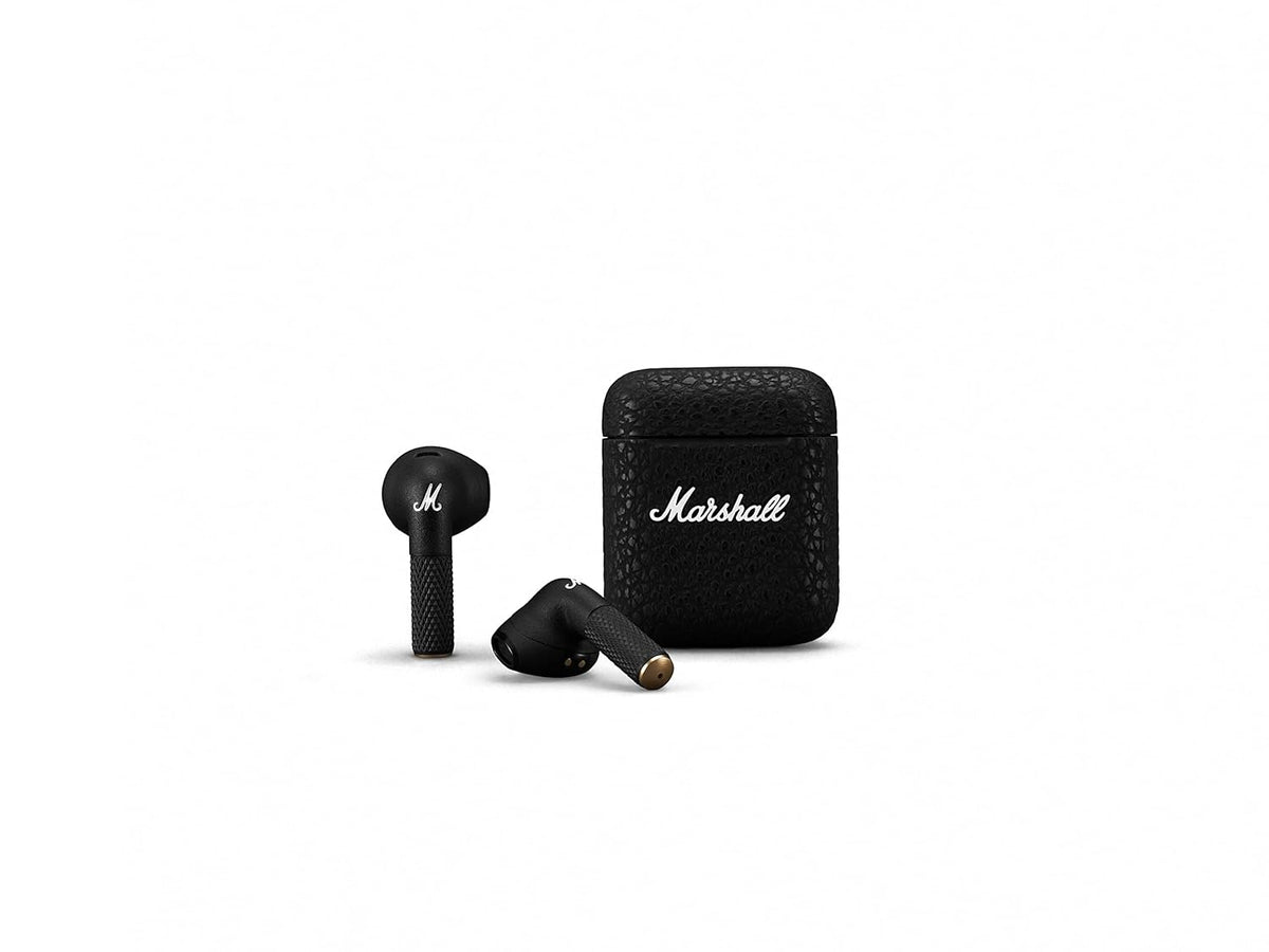 Marshall Minor III Wireless Earbuds with 25 Hours of Playtime, Bluetooth 5.2, Wireless Charging- Black