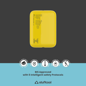 Stuffcool 10000mAh Palm Smallest QC PD 20W Type C Super Premium Mini Powerbank, Charges Any iPhone 50% in 30 mins